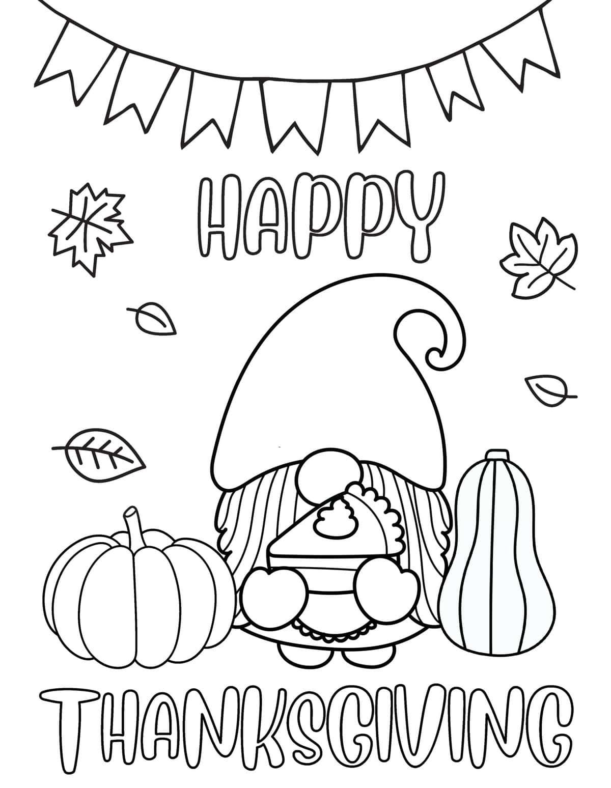 Free thanksgiving coloring pages for kids and adults