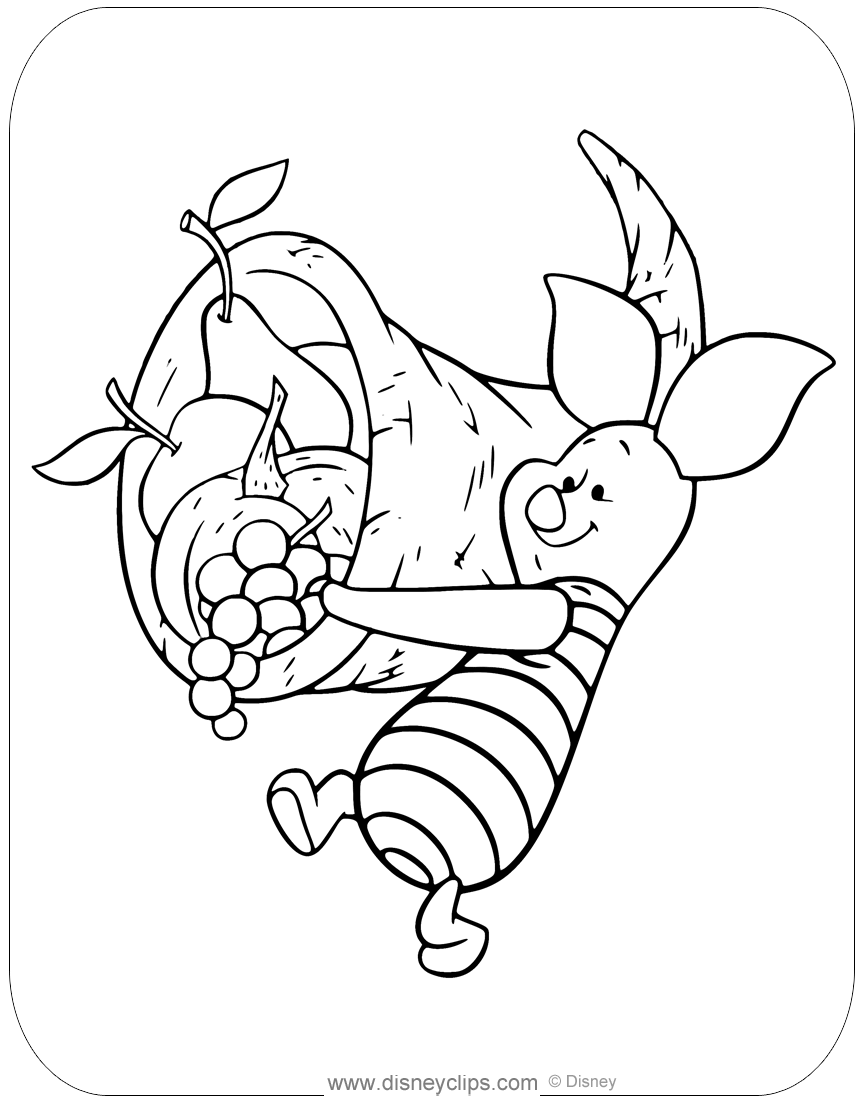 Disney thanksgiving coloring pages