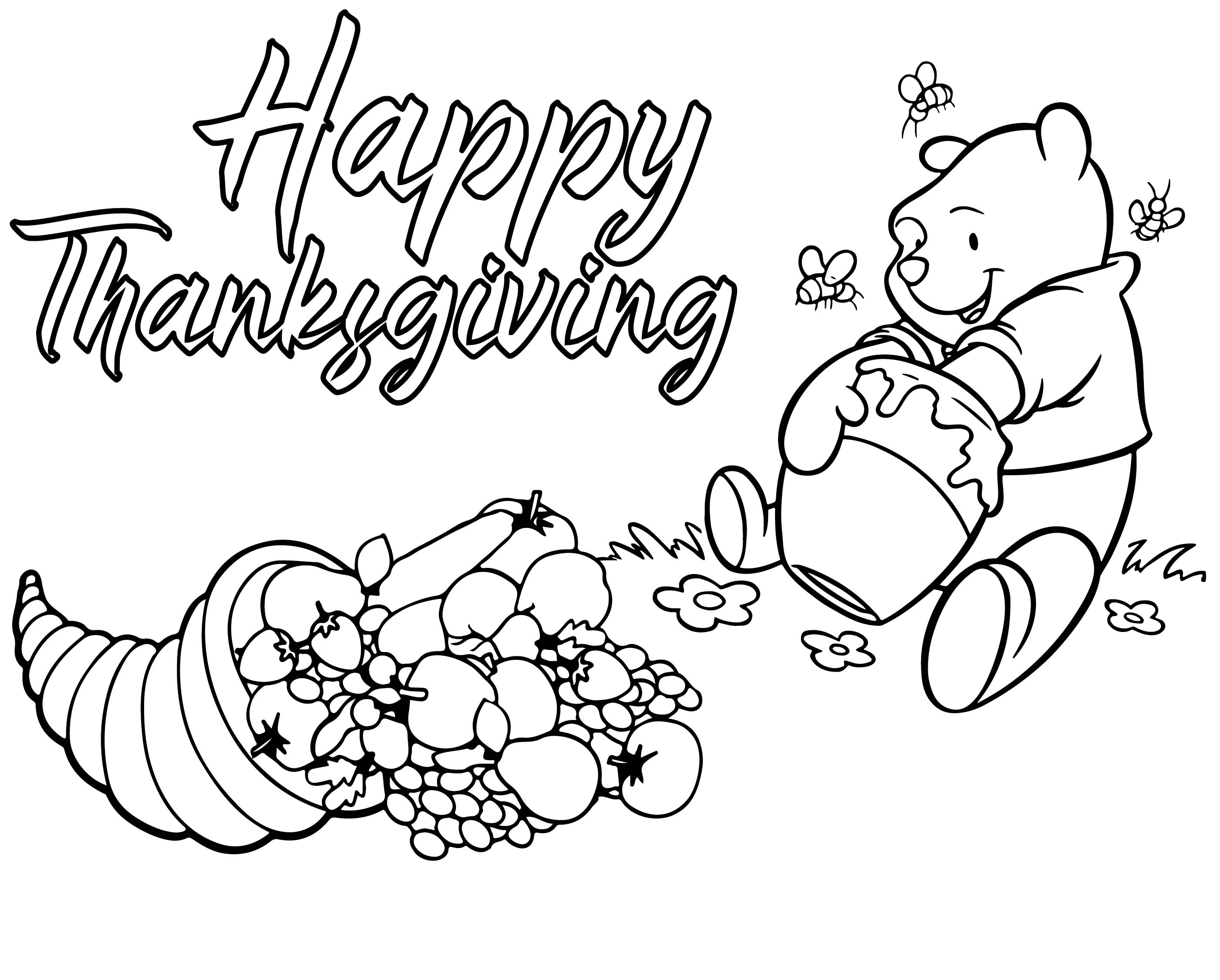 Best disney thanksgiving coloring pages printables pdf for free at