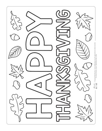 Thanksgiving coloring pages