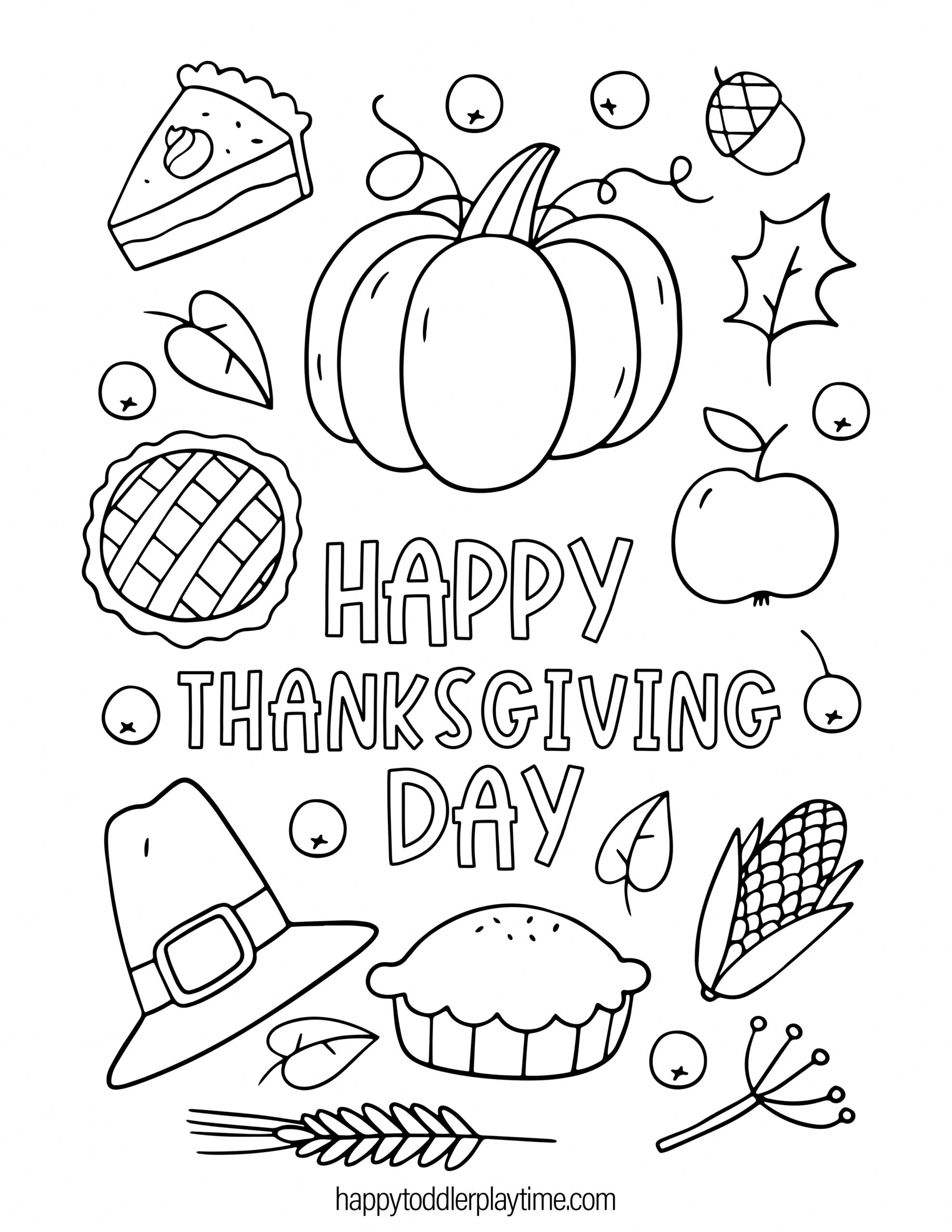 Free printable thanksgiving coloring pages for kids