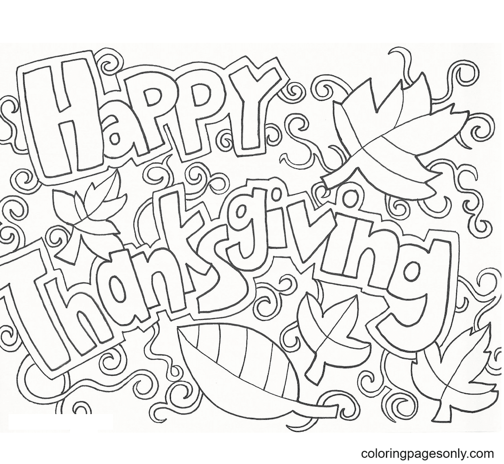 Thanksgiving coloring pages printable for free download