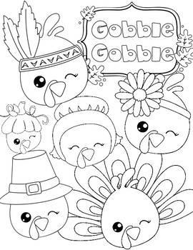 Thanksgiving coloring pages relax by positive counseling tpt