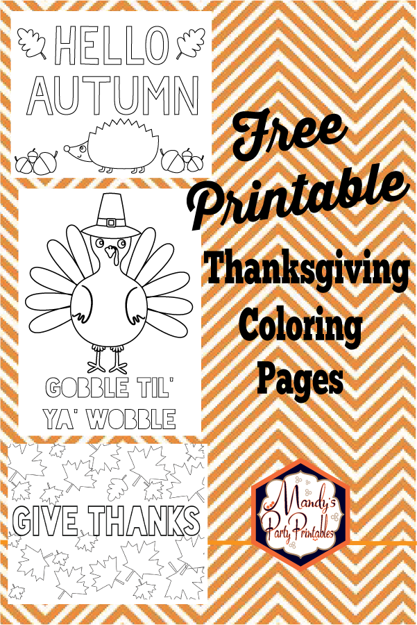 Thanksgiving coloring pages free printable