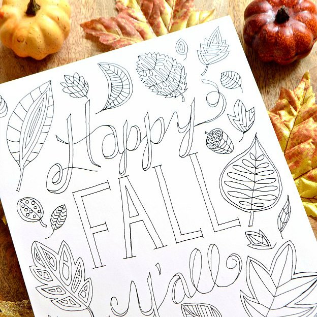 Free fall coloring page happy fall yall hello little home