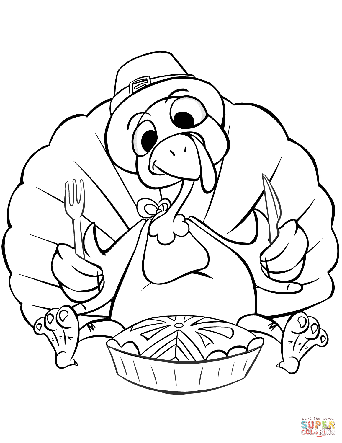 Thanksgiving dinner coloring page free printable coloring pages