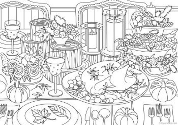 Thanksgiving printable adult coloring page from favoreads coloring book pages for adults and kids coloring sheets colouring designs