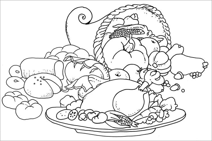 Printable thanksgiving coloring pages thanksgiving coloring pages food coloring pages coloring pages