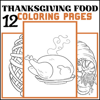 Thanksgiving food coloring pages thanksgiving feast coloring page