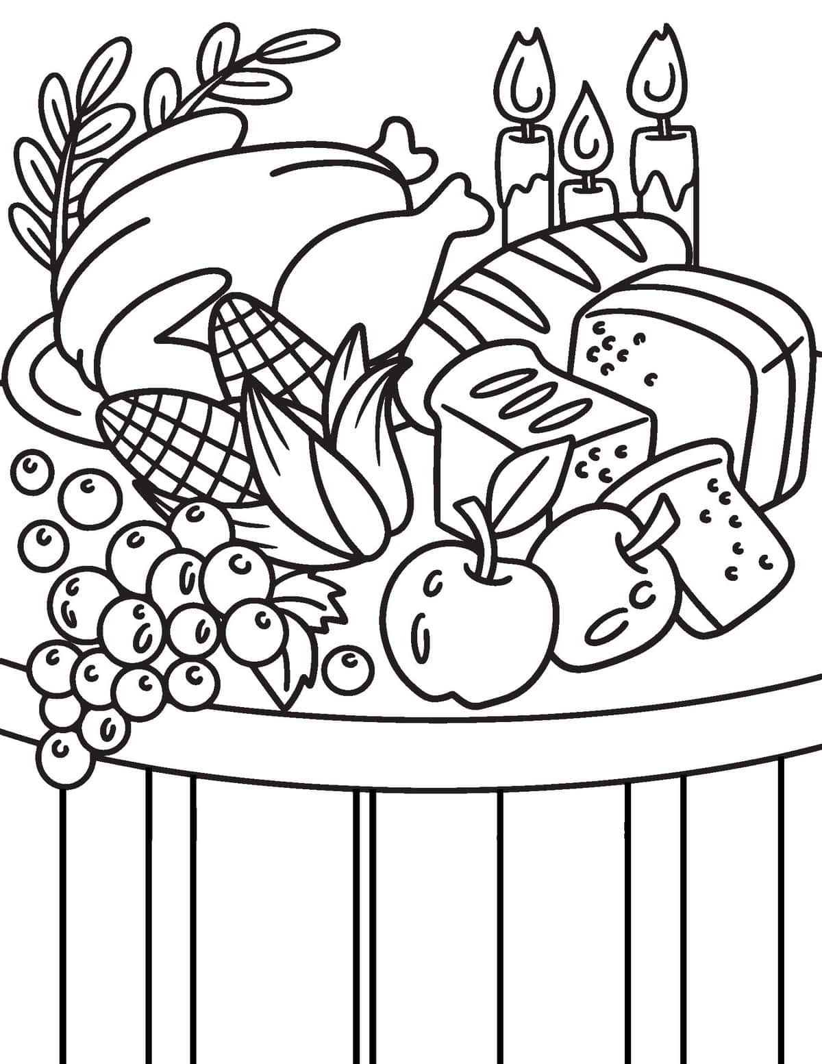 Free thanksgiving coloring pages for kids and adults