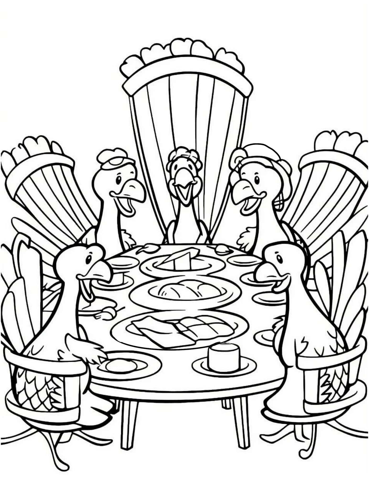 Thanksgiving coloring pages for kids and adults