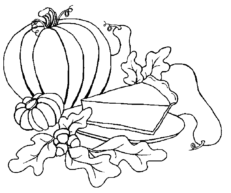 Thanksgiving food coloring pages