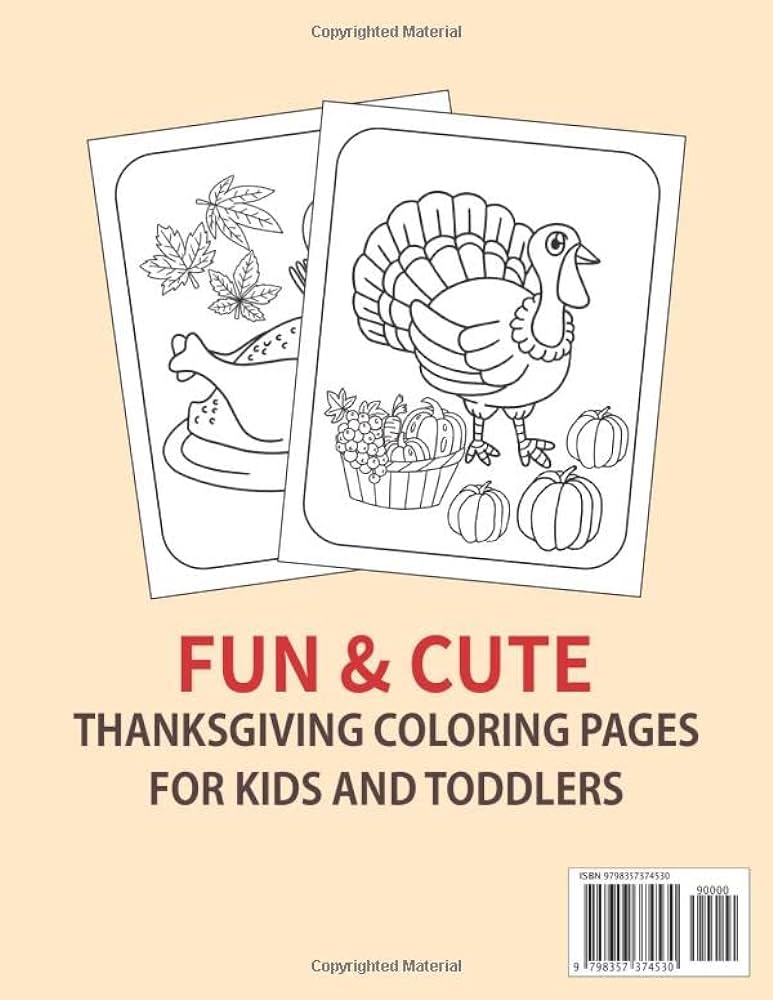 Thanksgiving gifts thanksgiving coloring book for kids cute fun thanksgiving coloring pages for kids and toddlers with fall and thanksgiving food turkeys pumpkins and more happy thanksgiving press martine berony