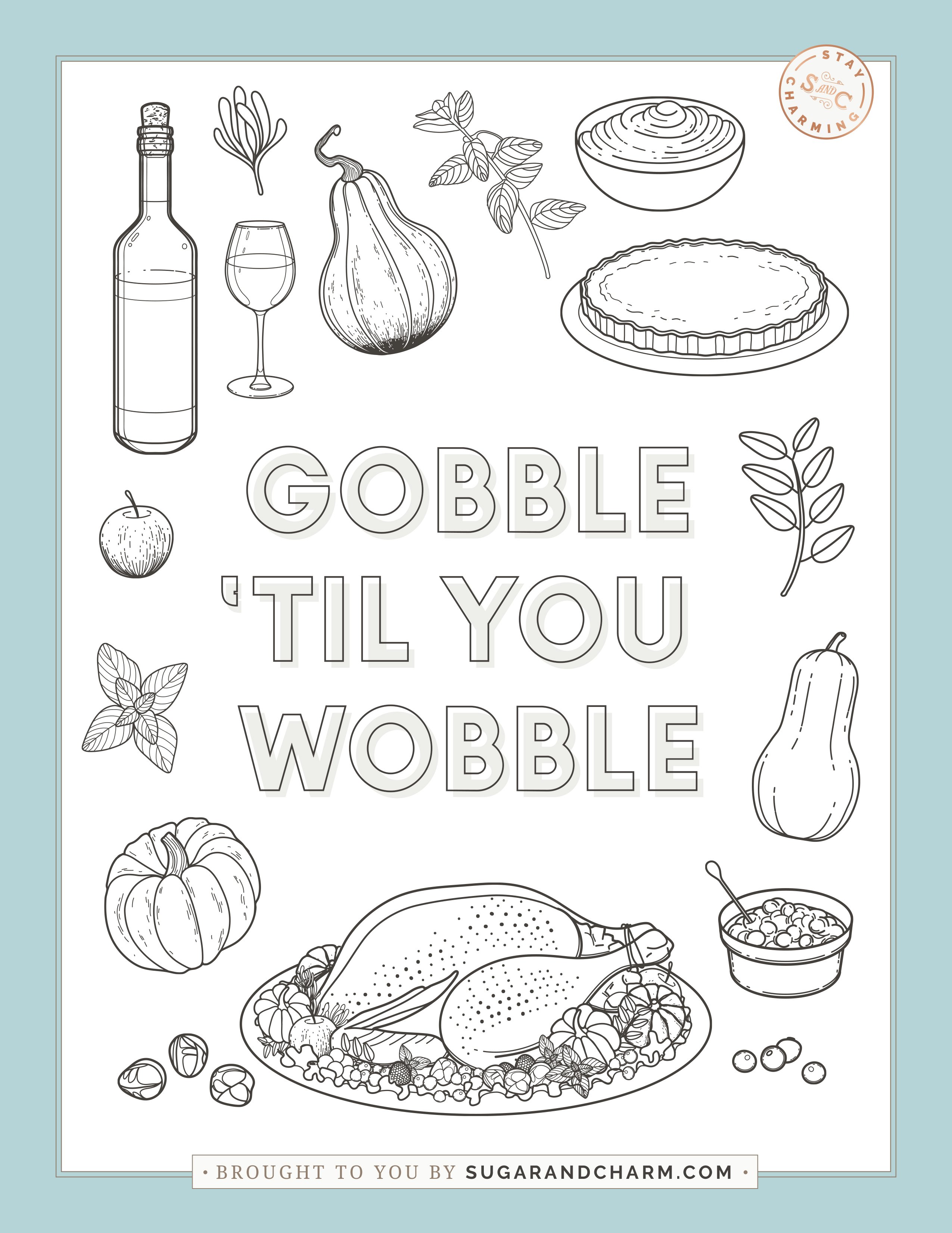 Printable thanksgiving coloring pages