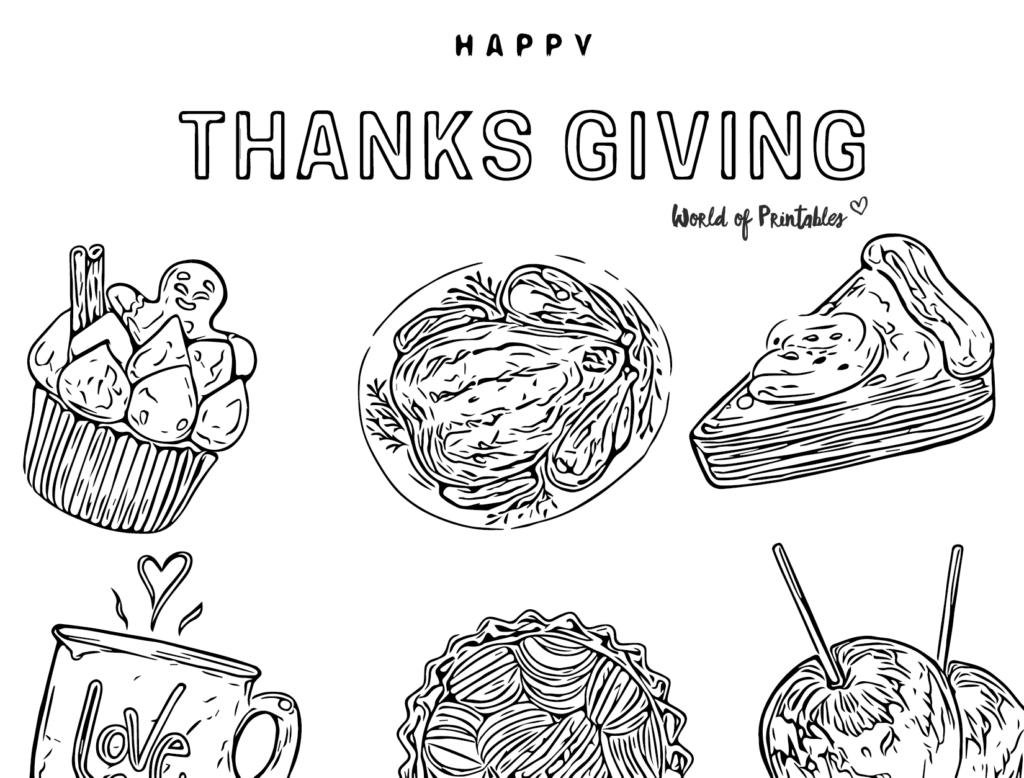 Best free thanksgiving coloring pages