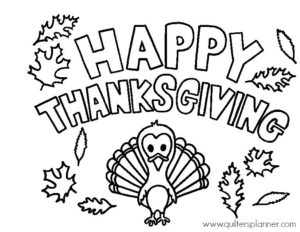 Free thanksgiving coloring page the quilters planner