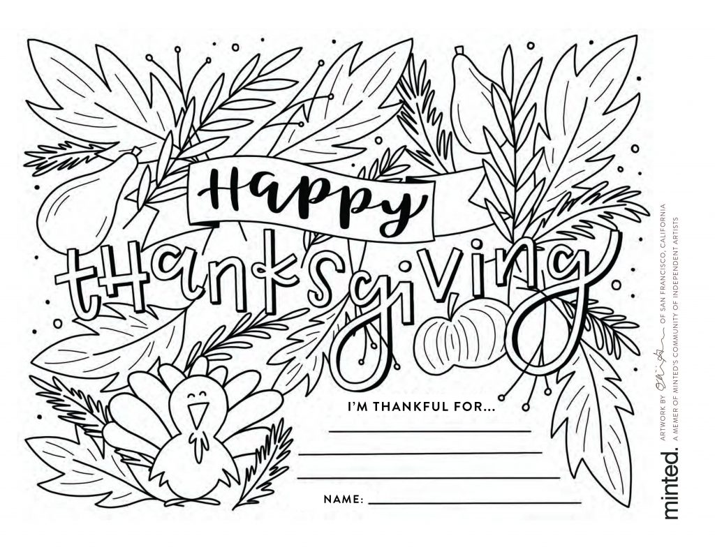 Free thanksgiving coloring pages to help children express gratitude cool mom picks