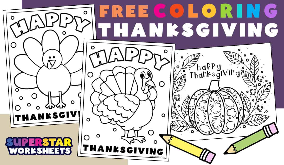 Thanksgiving coloring pages