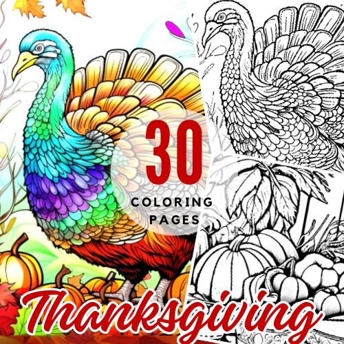 Thanksgiving coloring page for middle school