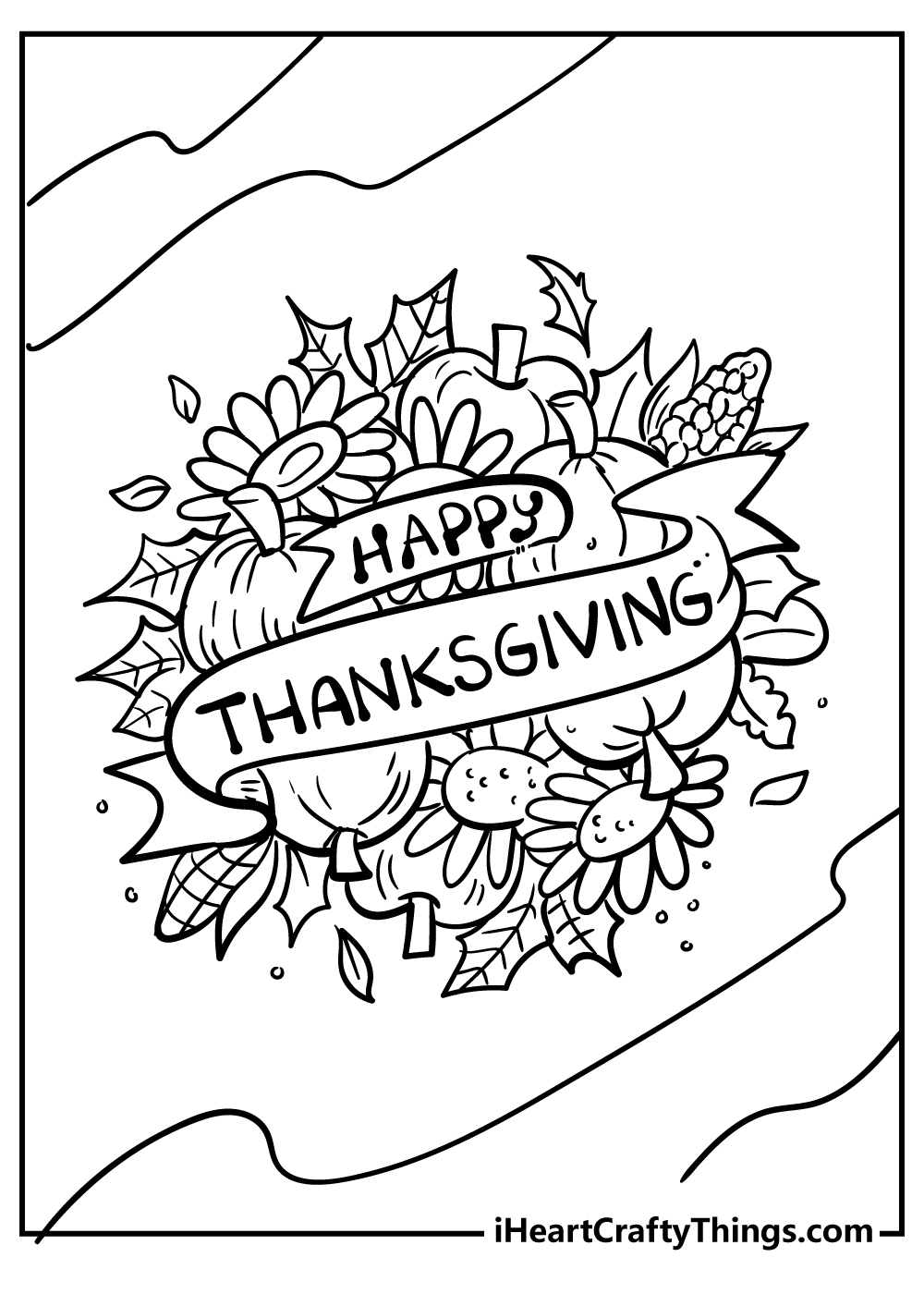 Thanksgiving present coloring pages free printables