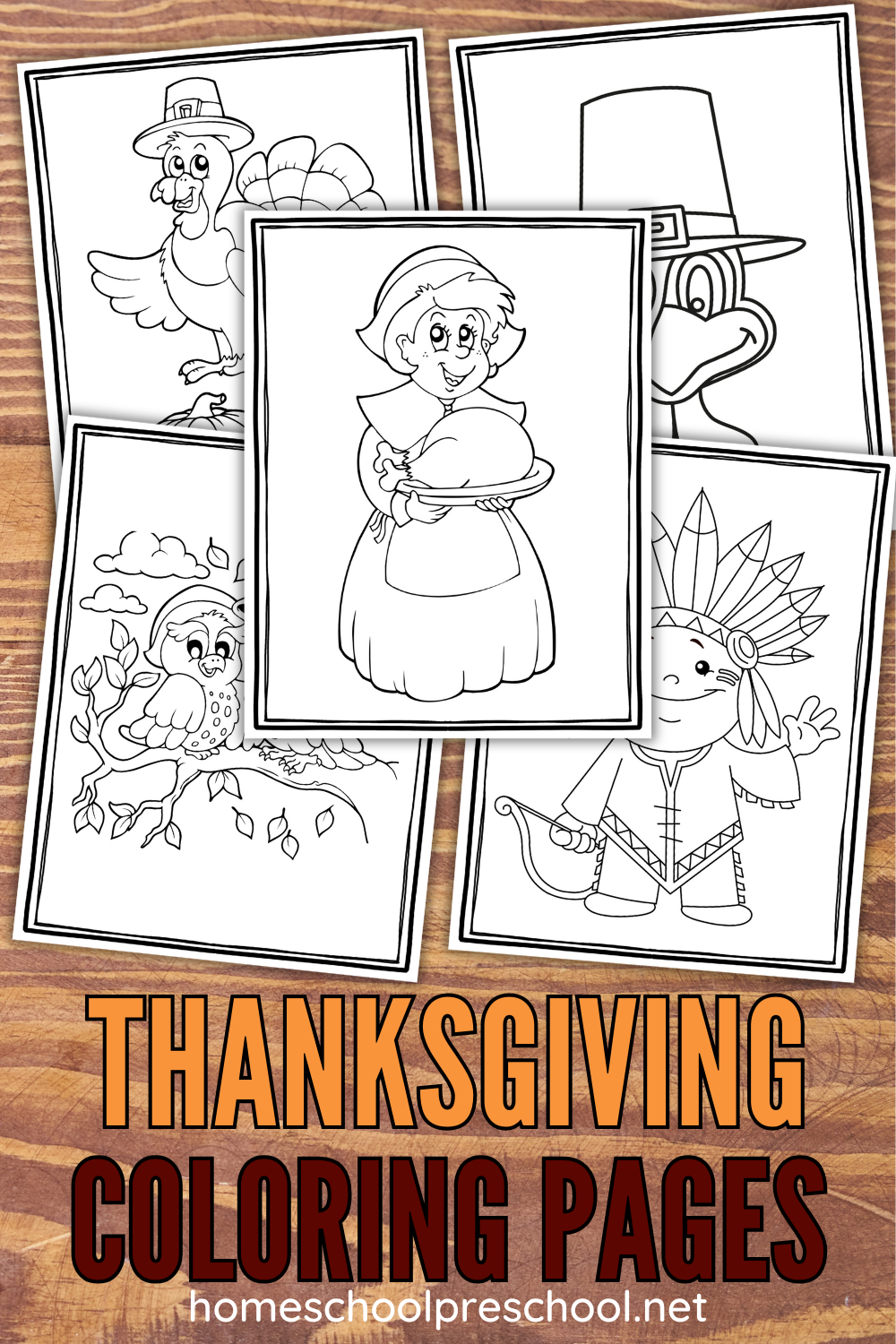 Free printable preschool thanksgiving coloring pages