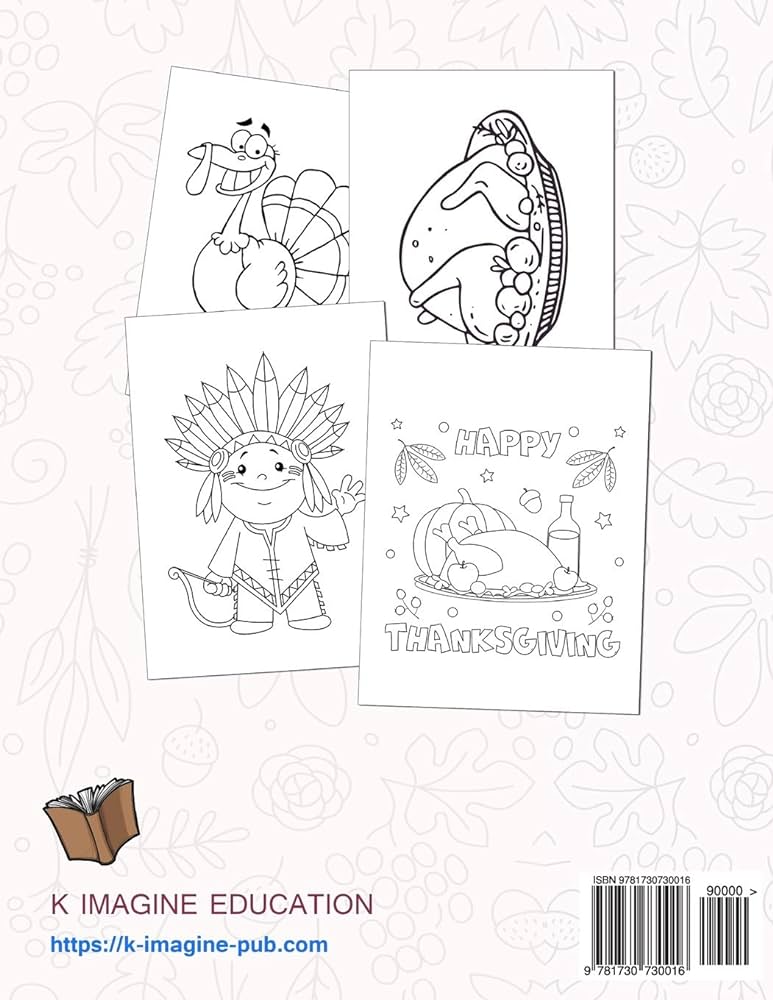 Thanksgiving coloring book for kids thanksgiving coloring pages for kids education k imagine books