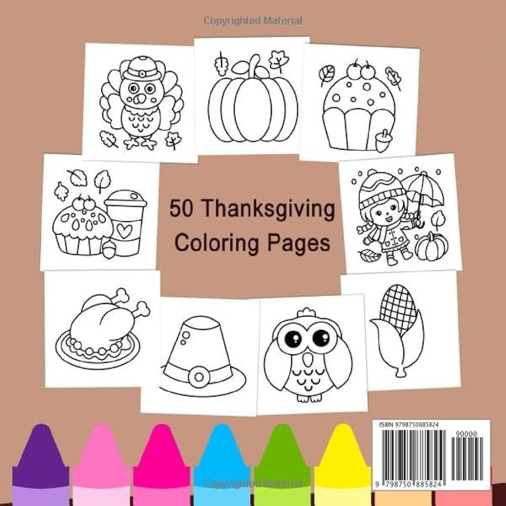 Thanksgiving coloring book for kids ages