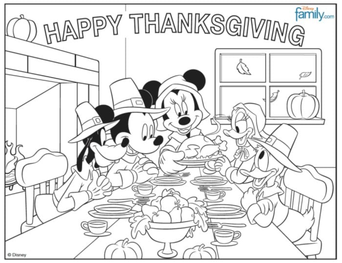 Thanksgiving coloring pages for kids