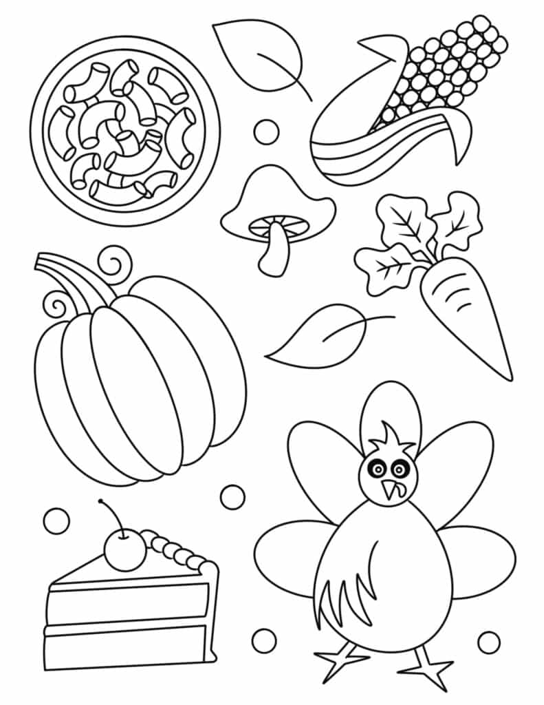 Free thanksgiving coloring pages for kids â the hollydog blog