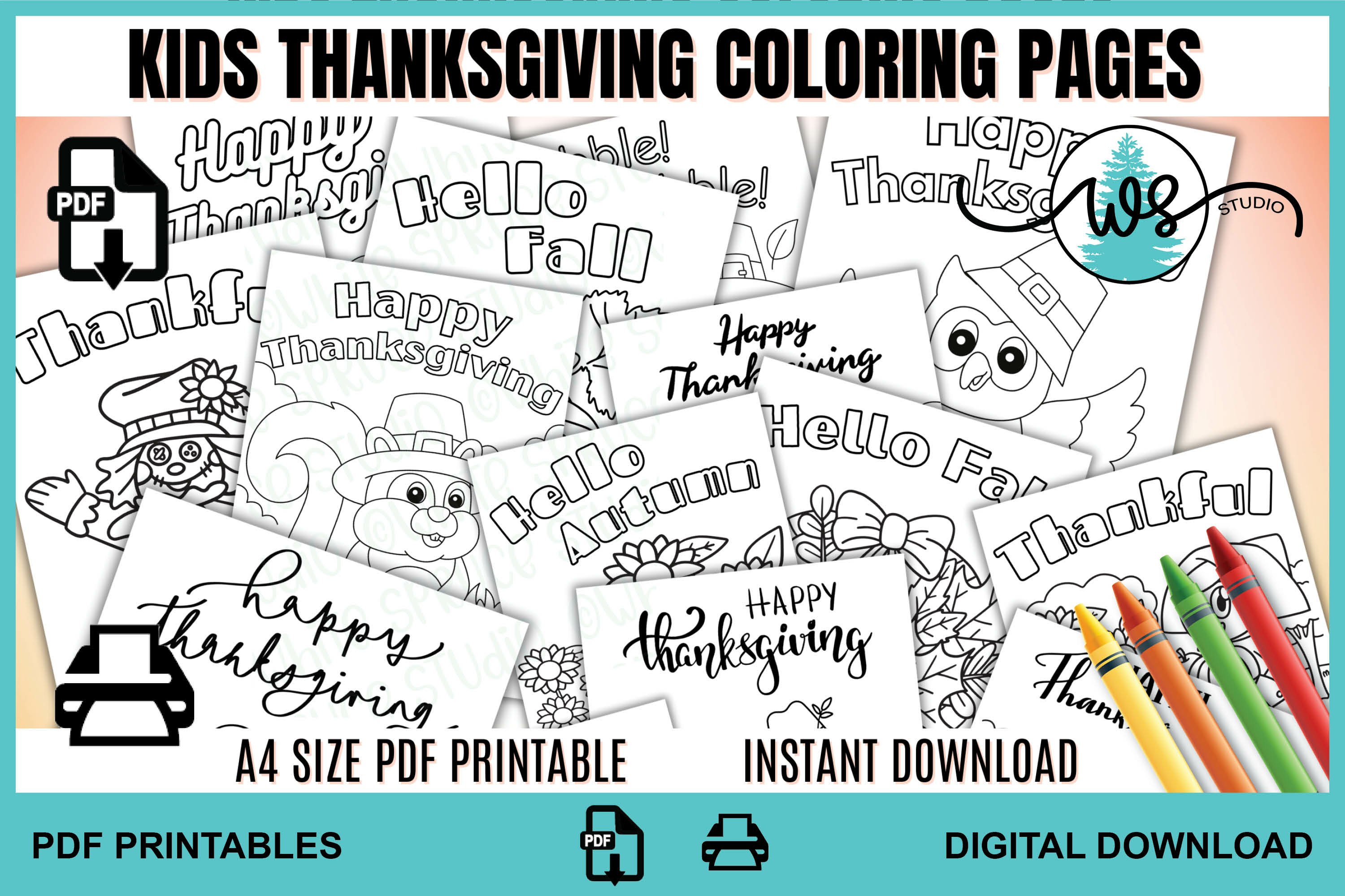 Thanksgiving coloring pages for kids printable thanksgiving