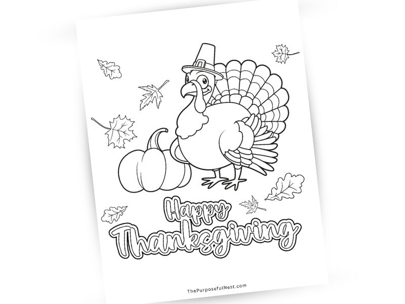 Free thanksgiving coloring pages for kids