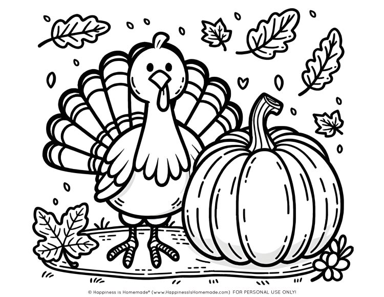 Free thanksgiving coloring pages for adults kids