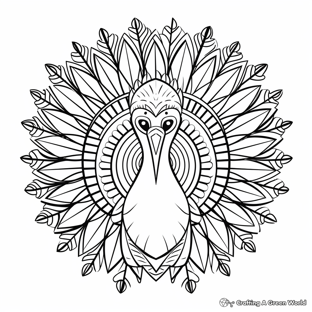 Turkey mandala coloring pages