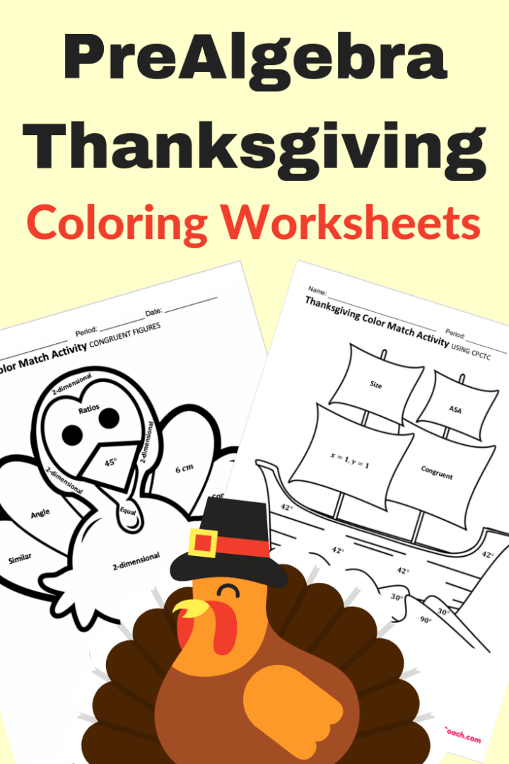 Free thanksgiving math coloring worksheets â