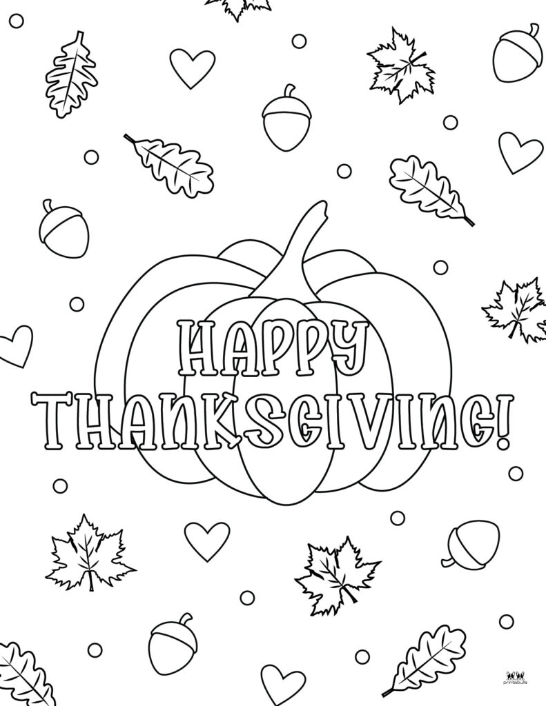 Happy thanksgiving coloring pages