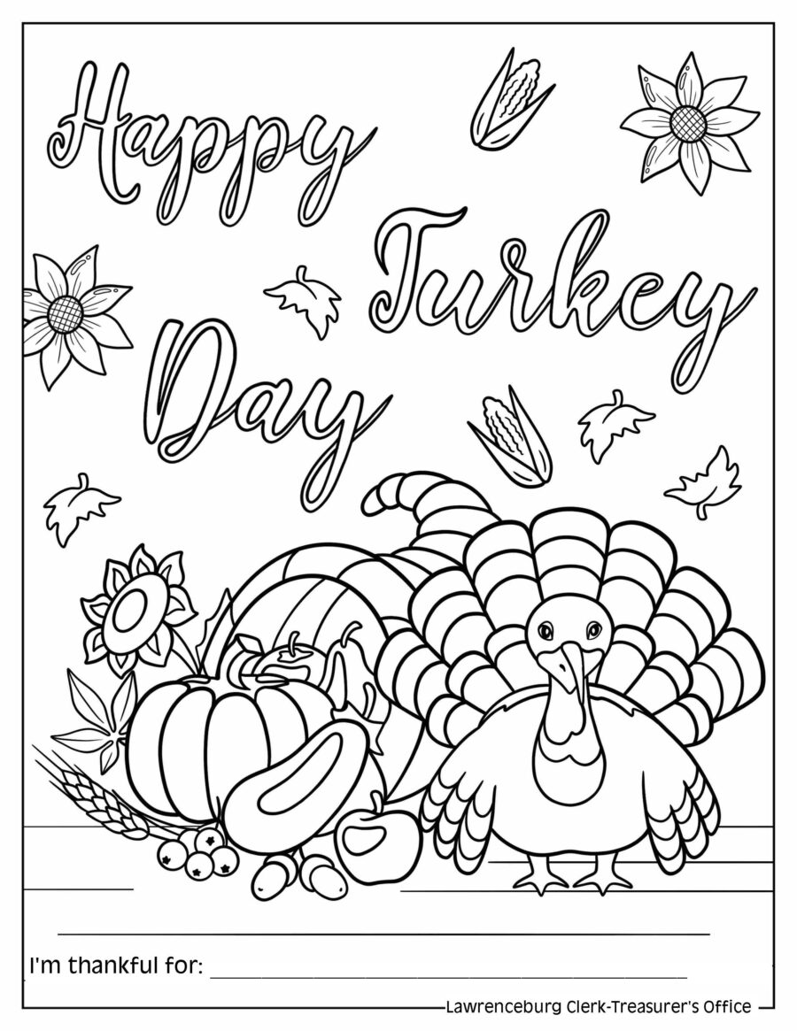 Thanksgiving coloring contest