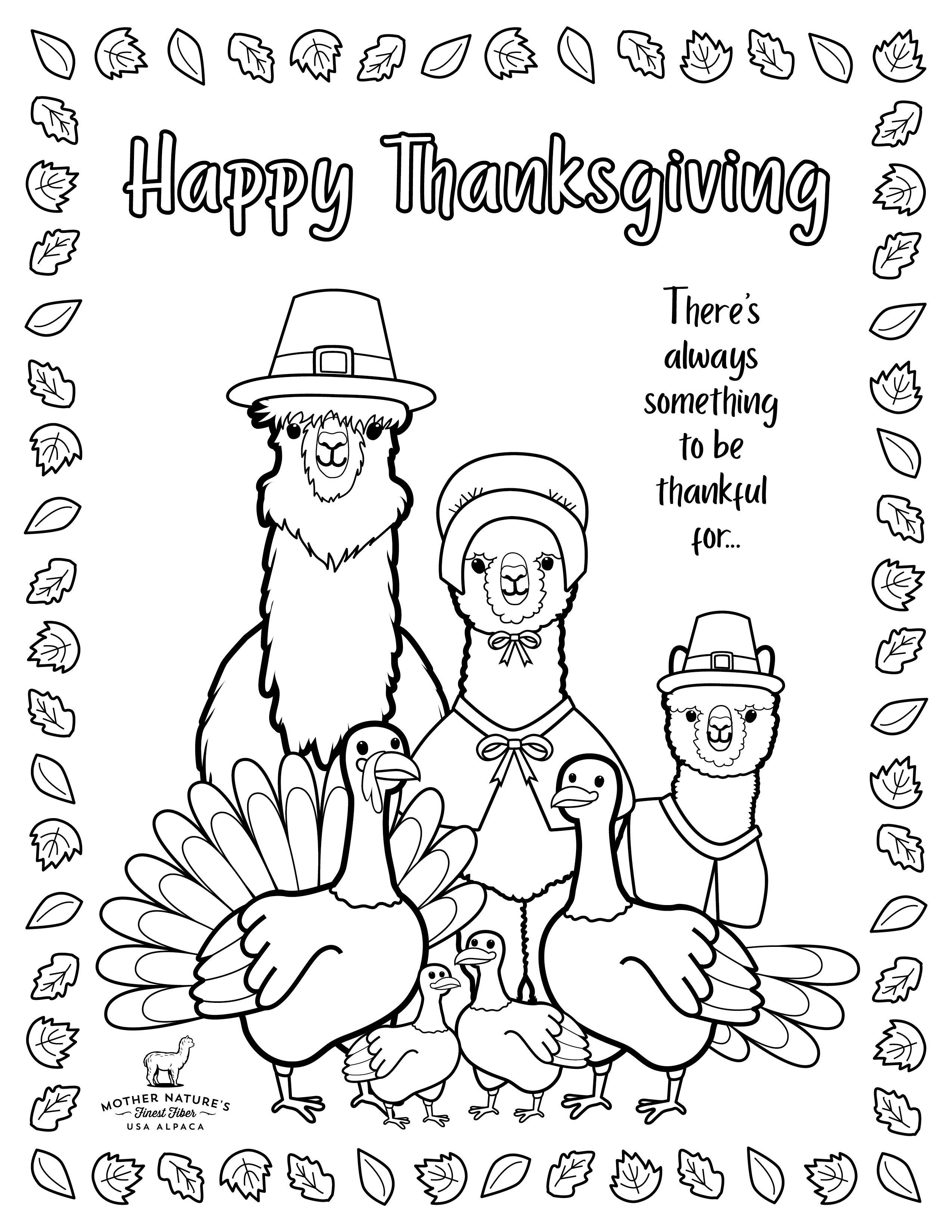 New downloadable content thanksgiving coloring page