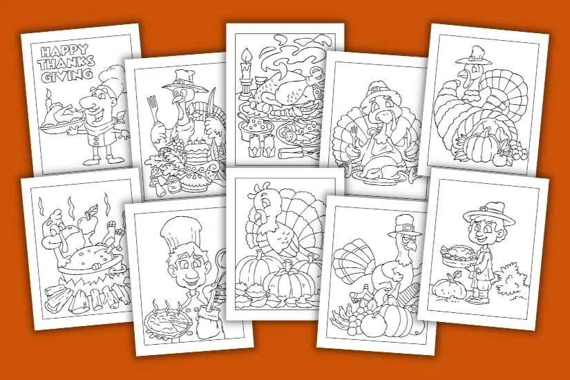 Free thanksgiving coloring pages pdf download
