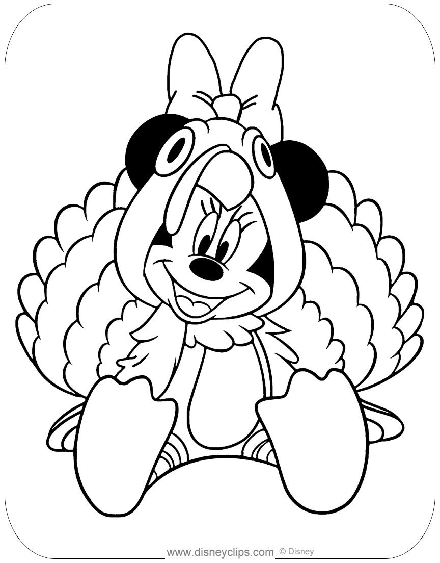 Disney thanksgiving coloring pages