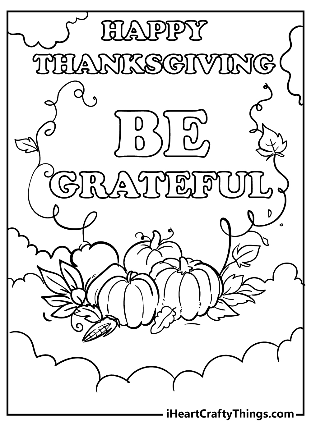 Thanksgiving present coloring pages free printables