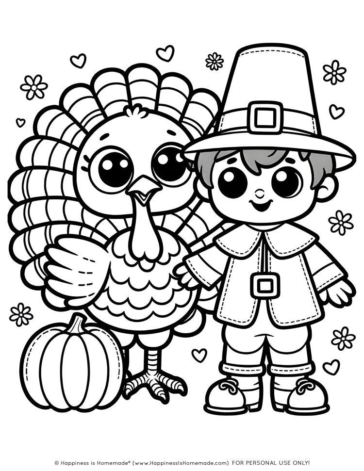 Free thanksgiving coloring pages for adults kids