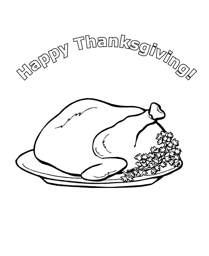 Thanksgiving dinner coloring page sheets