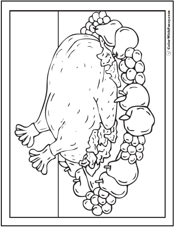 Thanksgiving coloring pages turkeys an autumn harvest fun