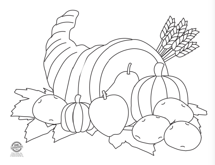 Festive thanksgiving coloring pages for kids kids activities blog