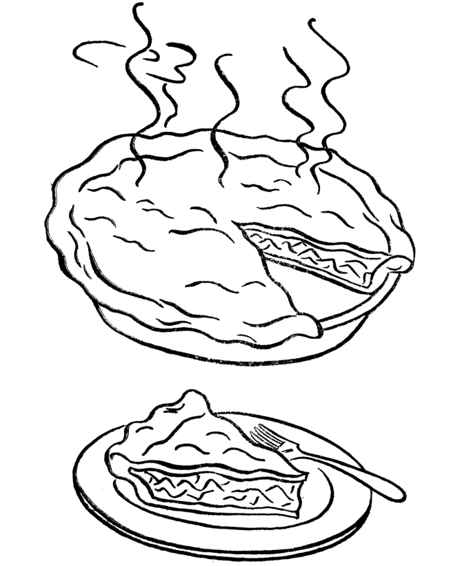 Thanksgiving dinner coloring page sheets