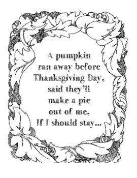 Free thanksgiving coloring sheet and poem elementary worksheet