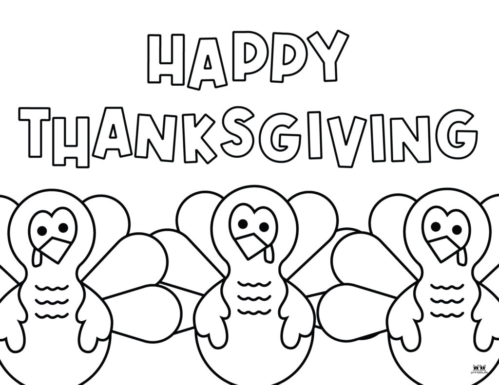 Happy thanksgiving coloring pages