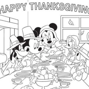 Disney thanksgiving coloring pages printable for free download