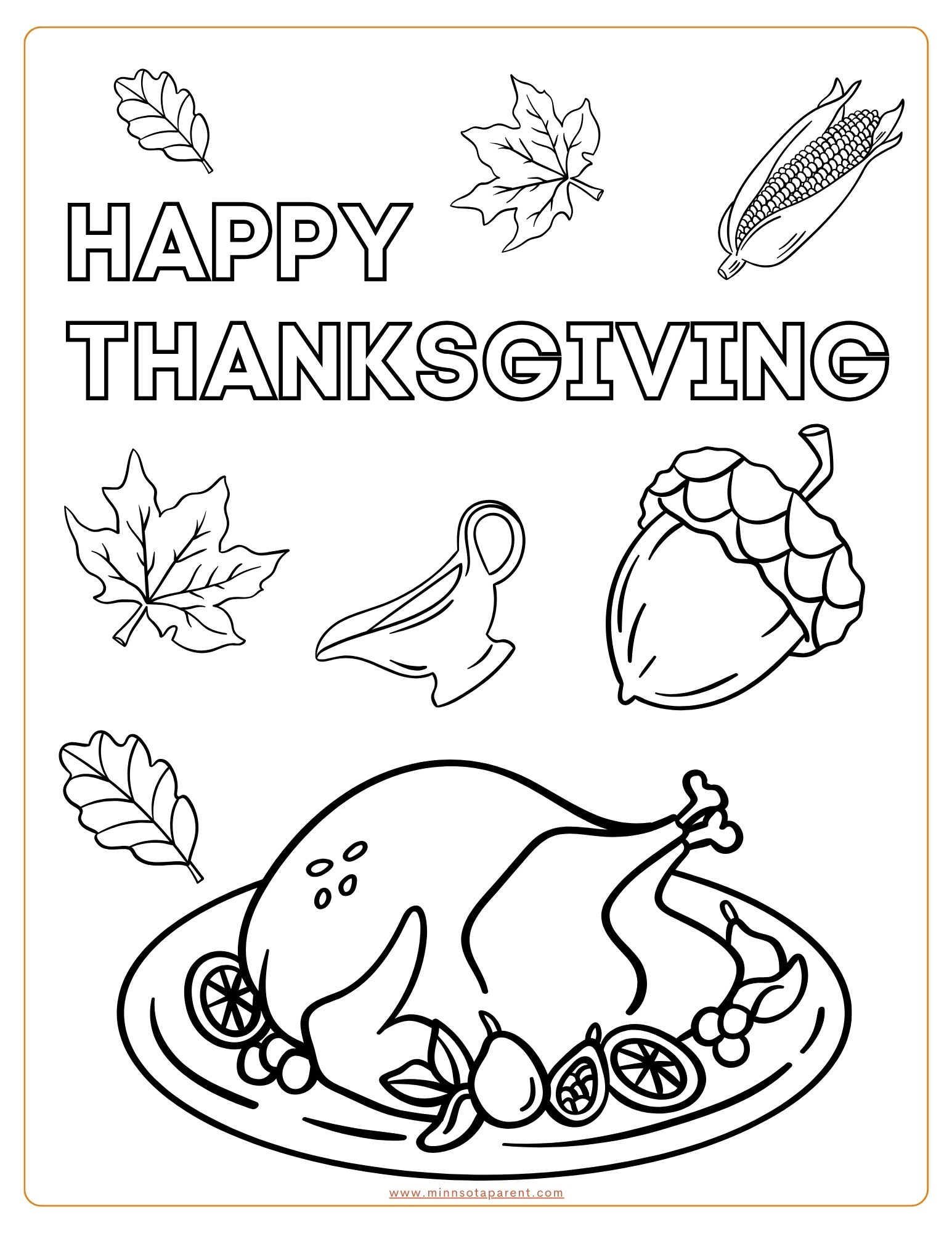 Thanksgiving printables and activity pages for kids