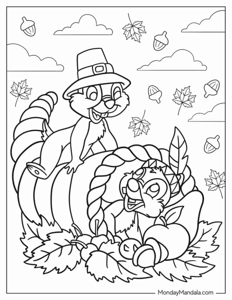 Thanksgiving coloring pages free pdf printables